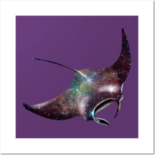 Galaxy Manta Ray Posters and Art